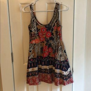 Floral print skater dress